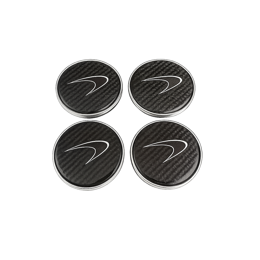 Carbon Fiber Wheel Center Caps (Set of 4) – For McLaren 540C / 570S / 570GT / 600LT / 675LT (13B0997CP, 13B0998CP)